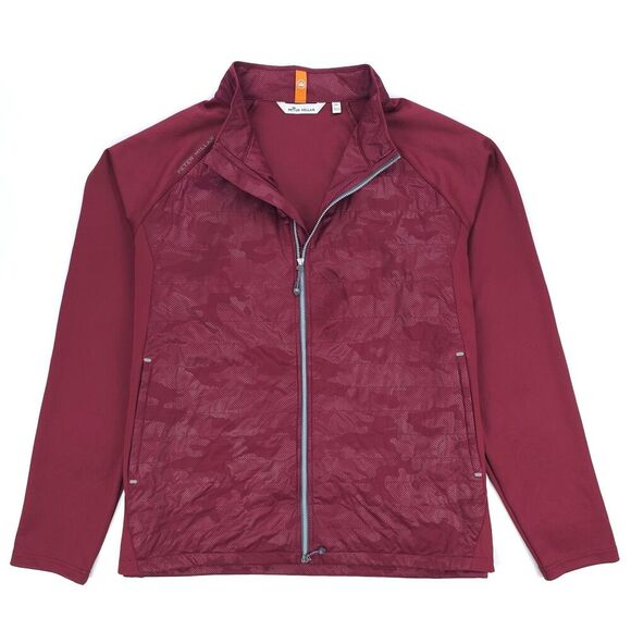 NEW Peter Millar Hyperlight Merge Hybrid Jacket Bordeaux Red Golf Sporty Minimal